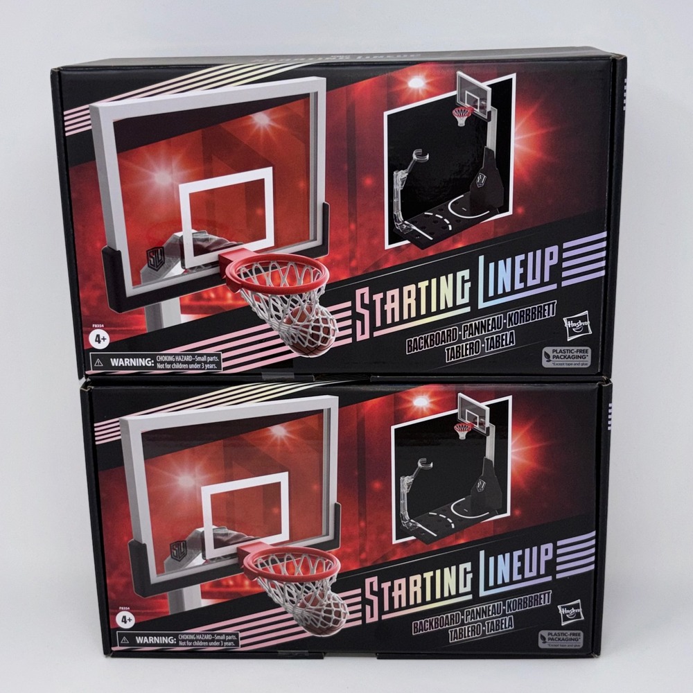 Hasbro Starting Lineup NBA Basketball Backboard Hoop Accessory Lot of 2 New